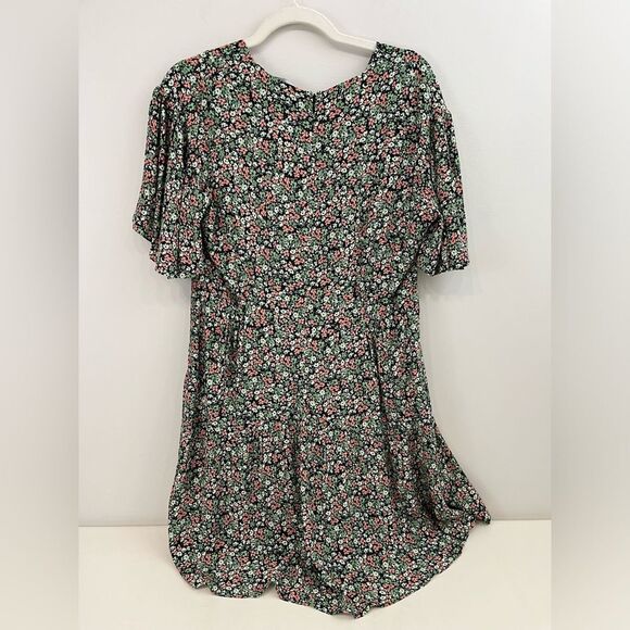 The Kooples SHORT PRINTED DRESS WITH COVERED BUTTONS Large 3 - Picture 13 of 14